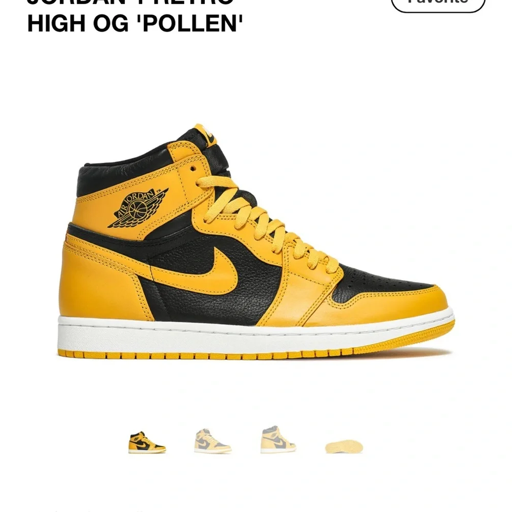 Jordan High OG Pollen Black Yellow Sneakers - Picture 4 of 9